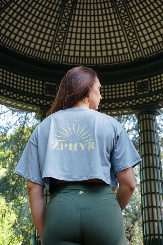 Crop top "HELIOS" Bleu
