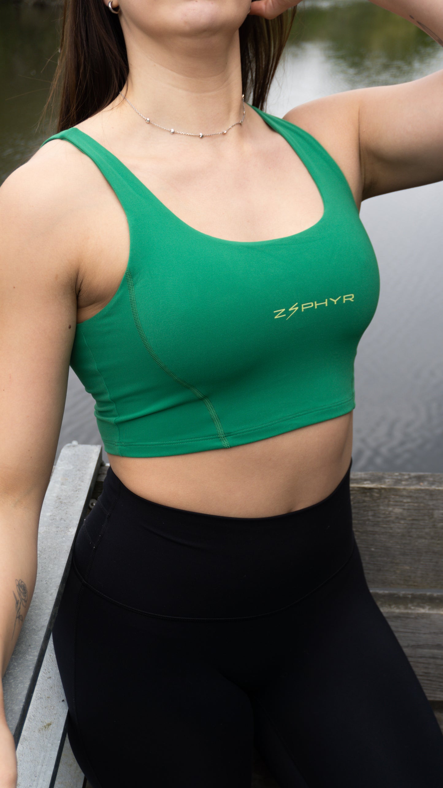 Brassière top "LEDA" Verte